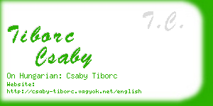 tiborc csaby business card